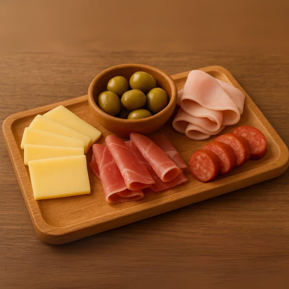 Tabla de piqueos fríos