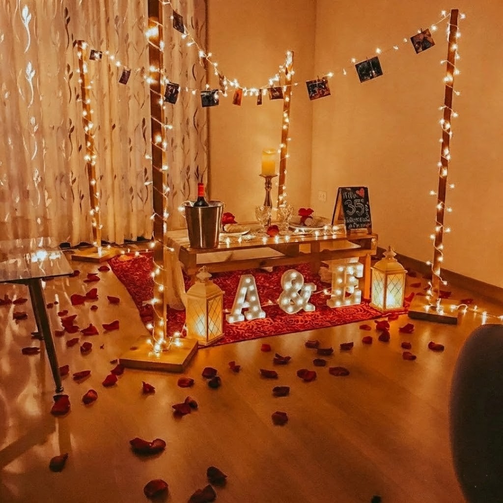 Picnic romántico decorado en parque de Lima — foto 1